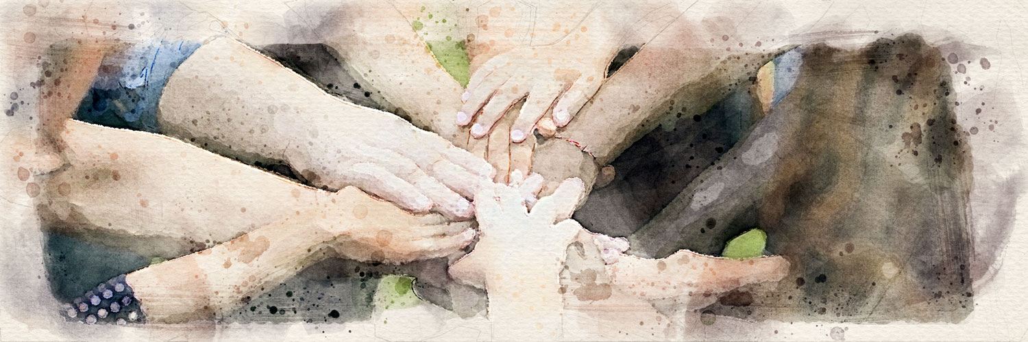close up photo of many various hands all touching and overlapping