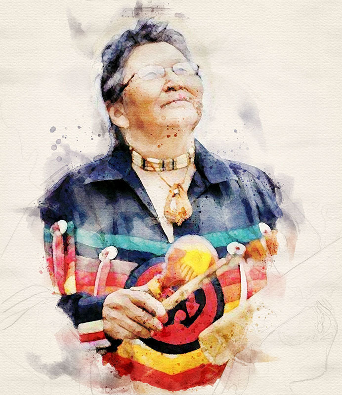 an illustration of an indigenous woman